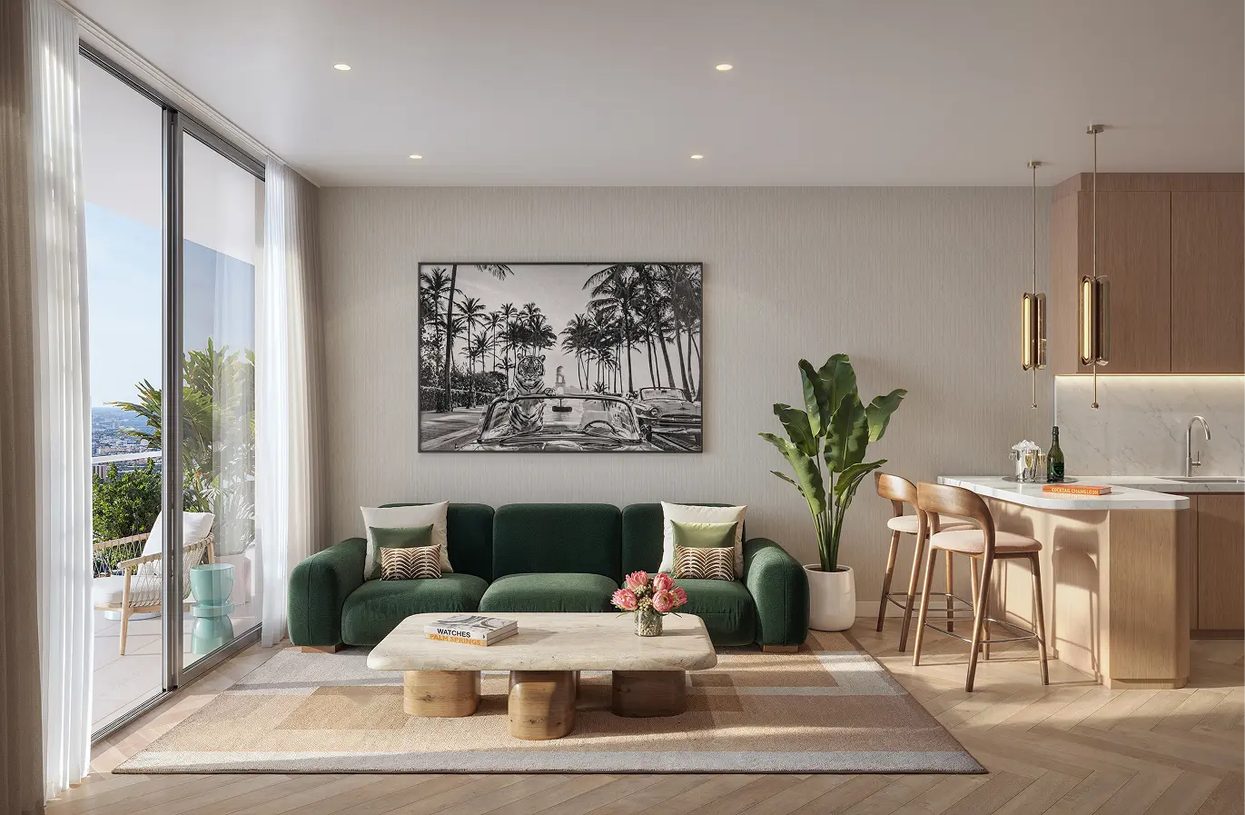 Living Room Palm Tree