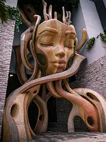 wooden-sculpture-art-installation-abstract-design